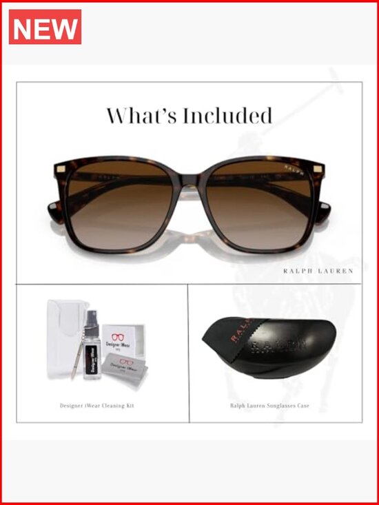 Square Sunglasses with Protective Case & Accessory Kit for Women main image 5